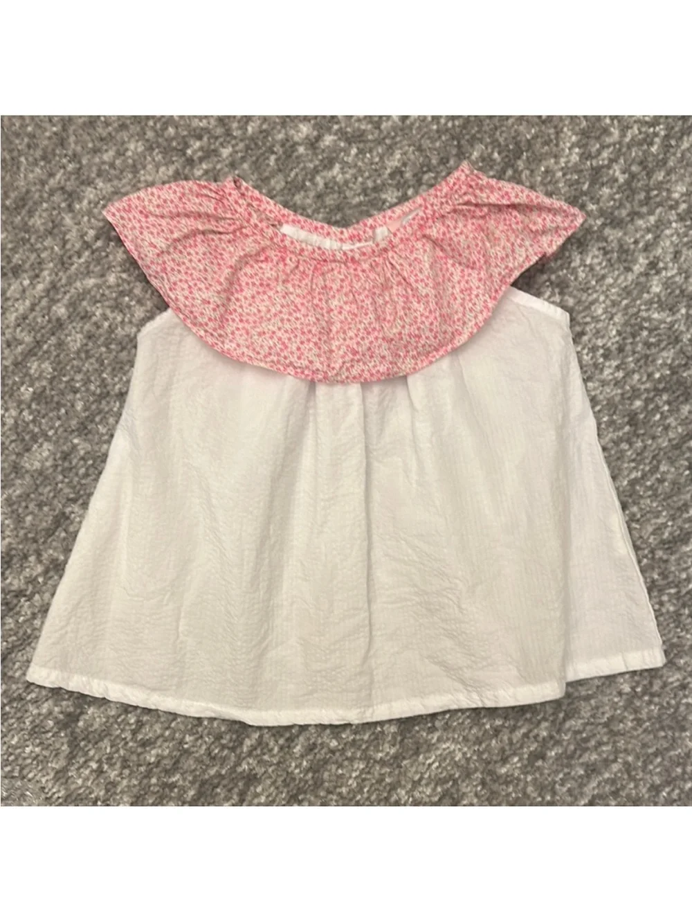 Lullaby Pink Floral Ruffle Collar Top & Matching Shorts Set 2T